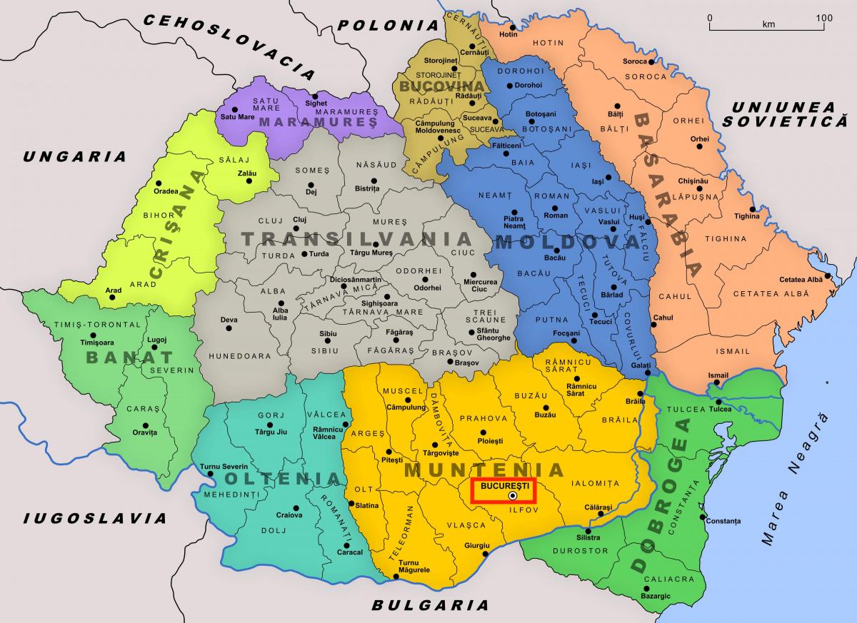 Bukareszt na mapie Rumunii