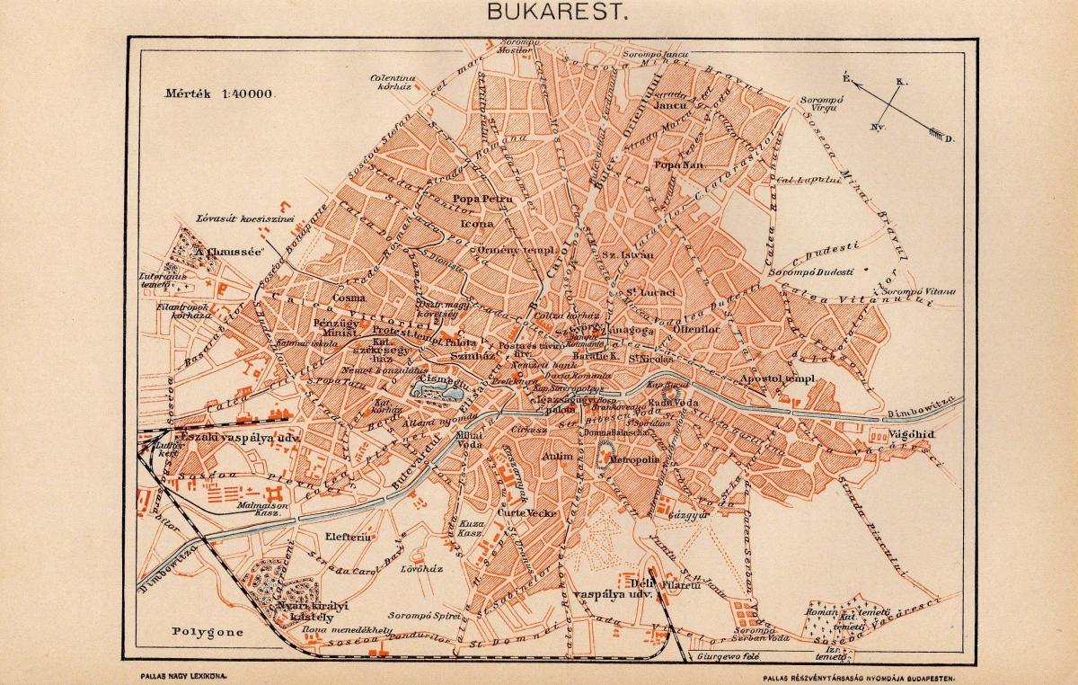 Historyczna mapa Bukaresztu
