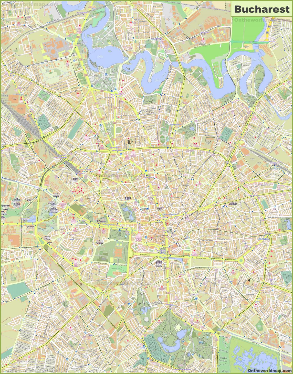 Mapa ulic Bukaresztu